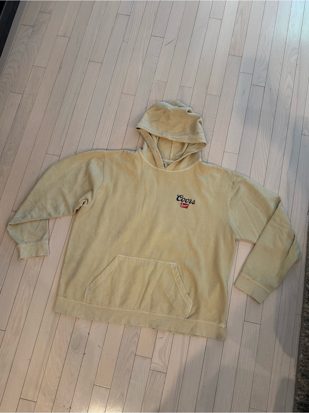 Men Coors Banquet Yellow Hoodie - Picture 3 of 5